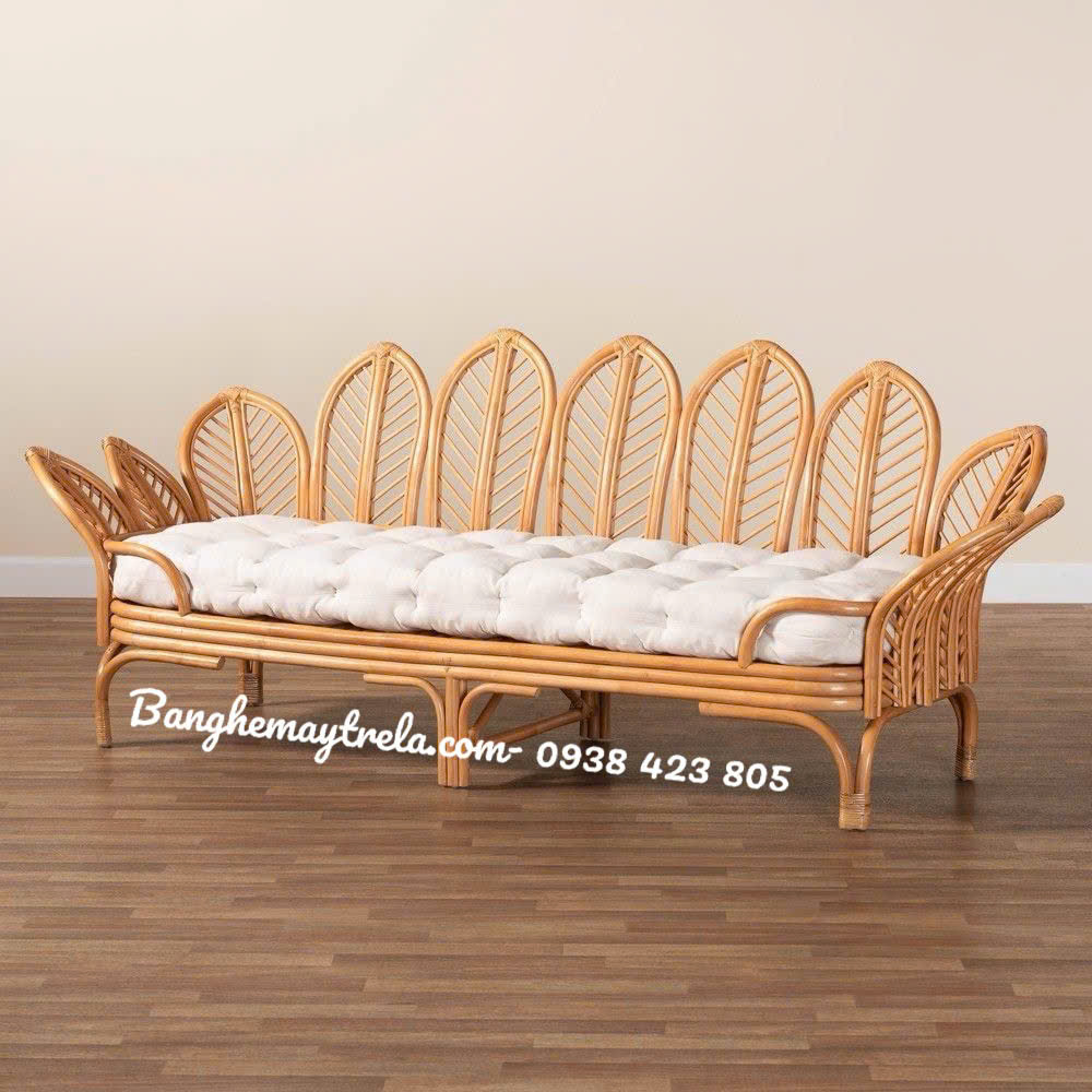 Băng ghế sofa mây cánh hoa